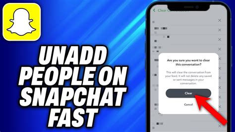 how to unadd people on snapchat fast|More.